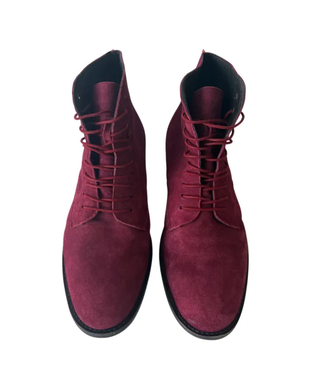 DEEP ROSE SUEDE LACE UP BOOT SIZE 39, 40 sold by Ryan Roche