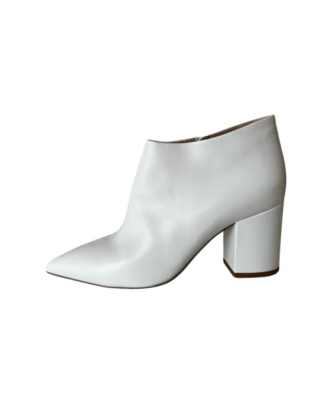 WHITE LOW ANKLE BOOT WITH STACKED HEEL, SIZE 39 and 40 sold by Ryan Roche