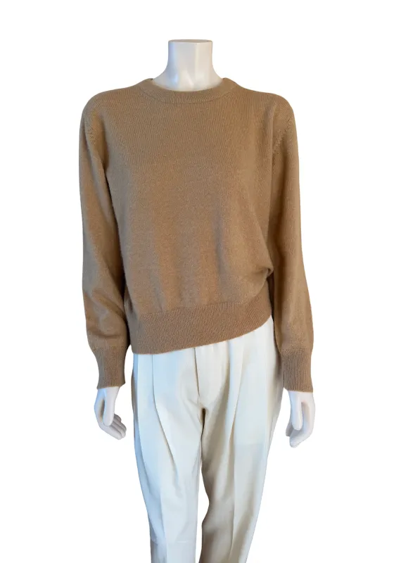 Cloud Crew Neck Cashmere Silk Sweater in Camel sold by Ryan Roche
