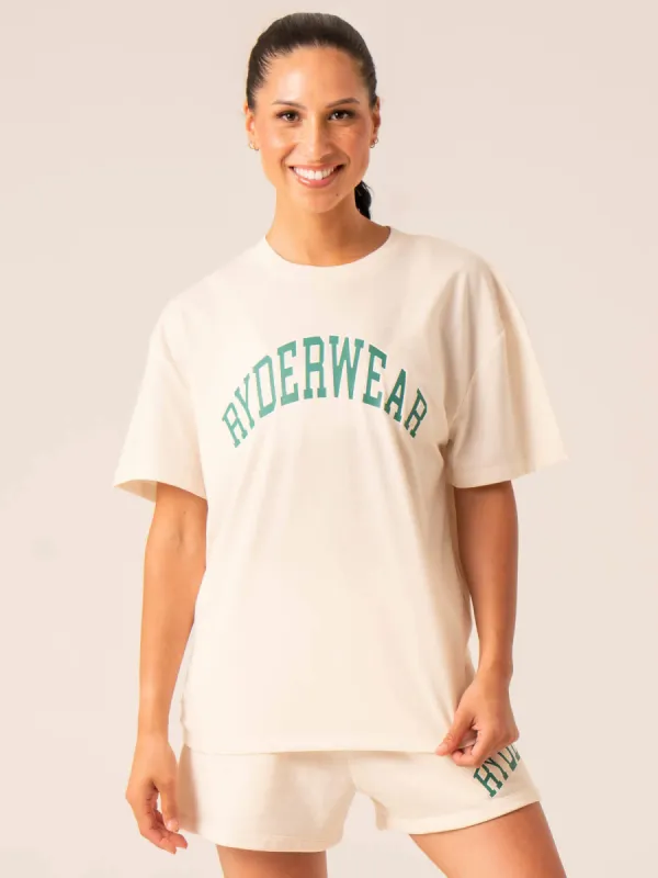 Women's Collegiate T-Shirt - Chalk sold by Ryderwear