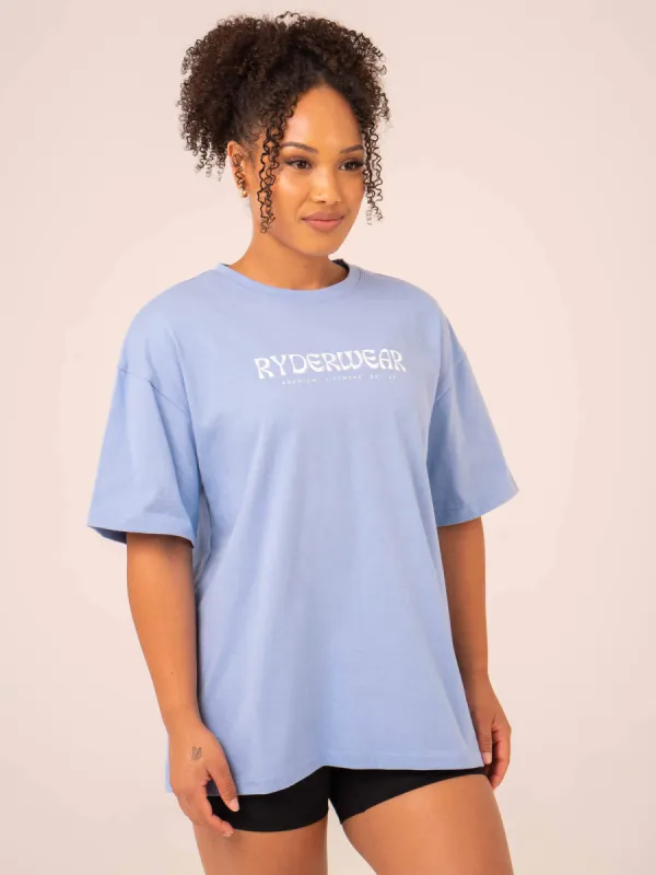Retro Oversized T-Shirt - Cornflower Blue sold by Ryderwear