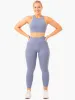 NKD Frame Long Line Sports Bra - Stonewash Blue sold by Ryderwear