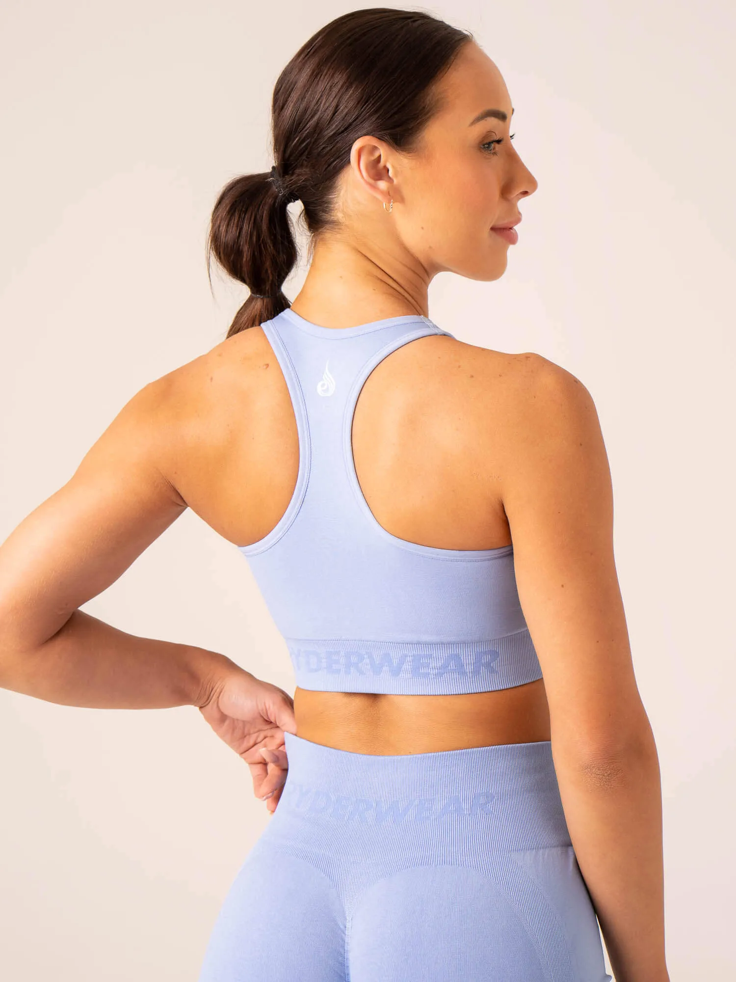 Lift Seamless High Neck Sports Bra - Cornflower Blue sold by Ryderwear product image thumbnail 2