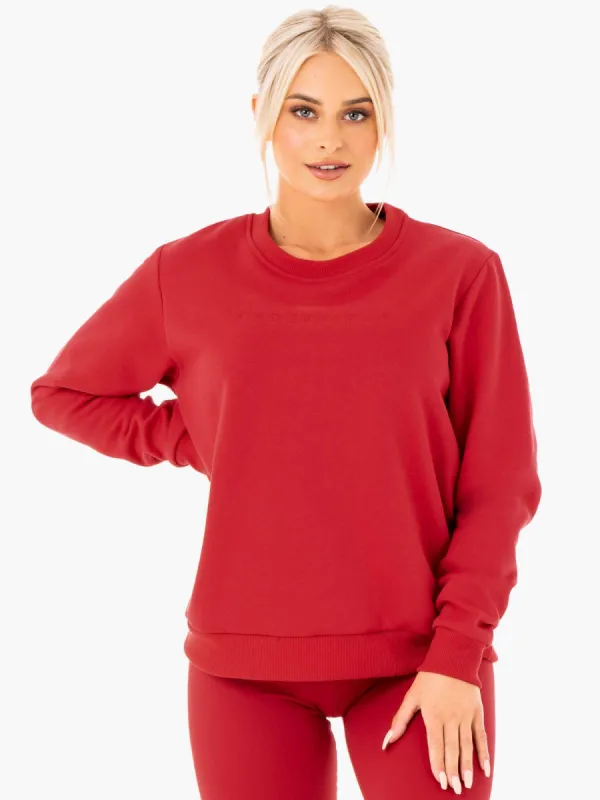 Motion Oversized Sweater - Red sold by Ryderwear