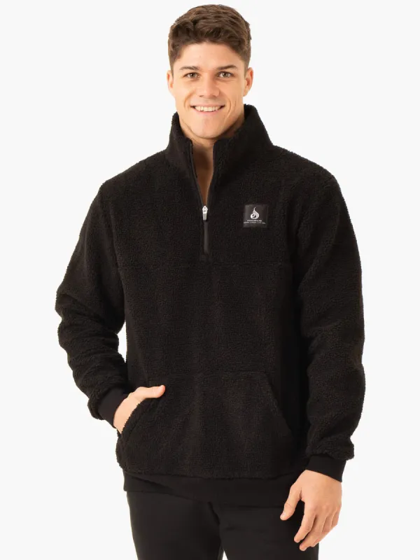 Vital Polar Fleece Half Zip - Black sold by Ryderwear