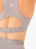 Level Up High Impact Sports Bra - Steel Grey sold by Ryderwear