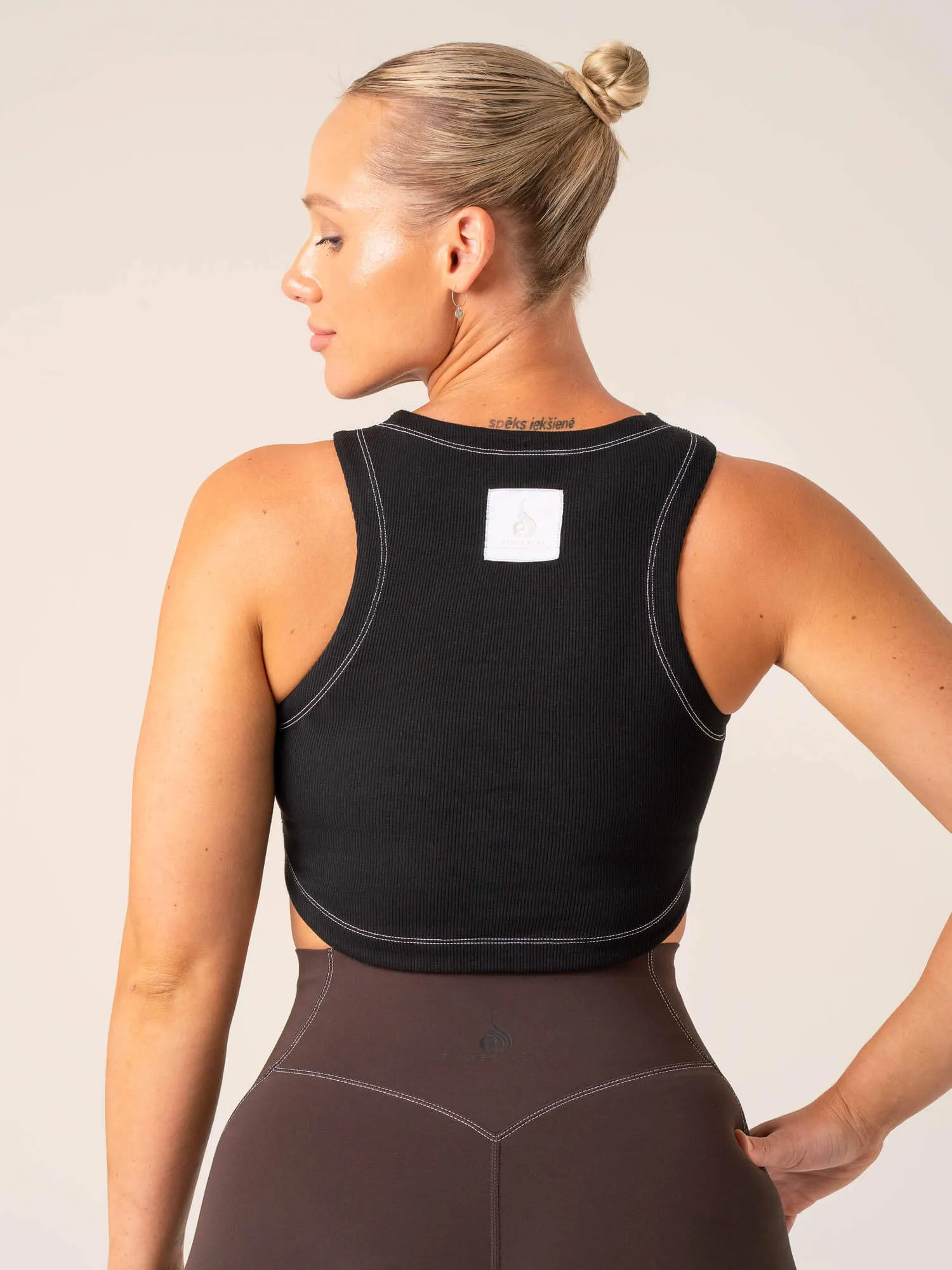 Stride Rib Tank - Black sold by Ryderwear product image thumbnail 2