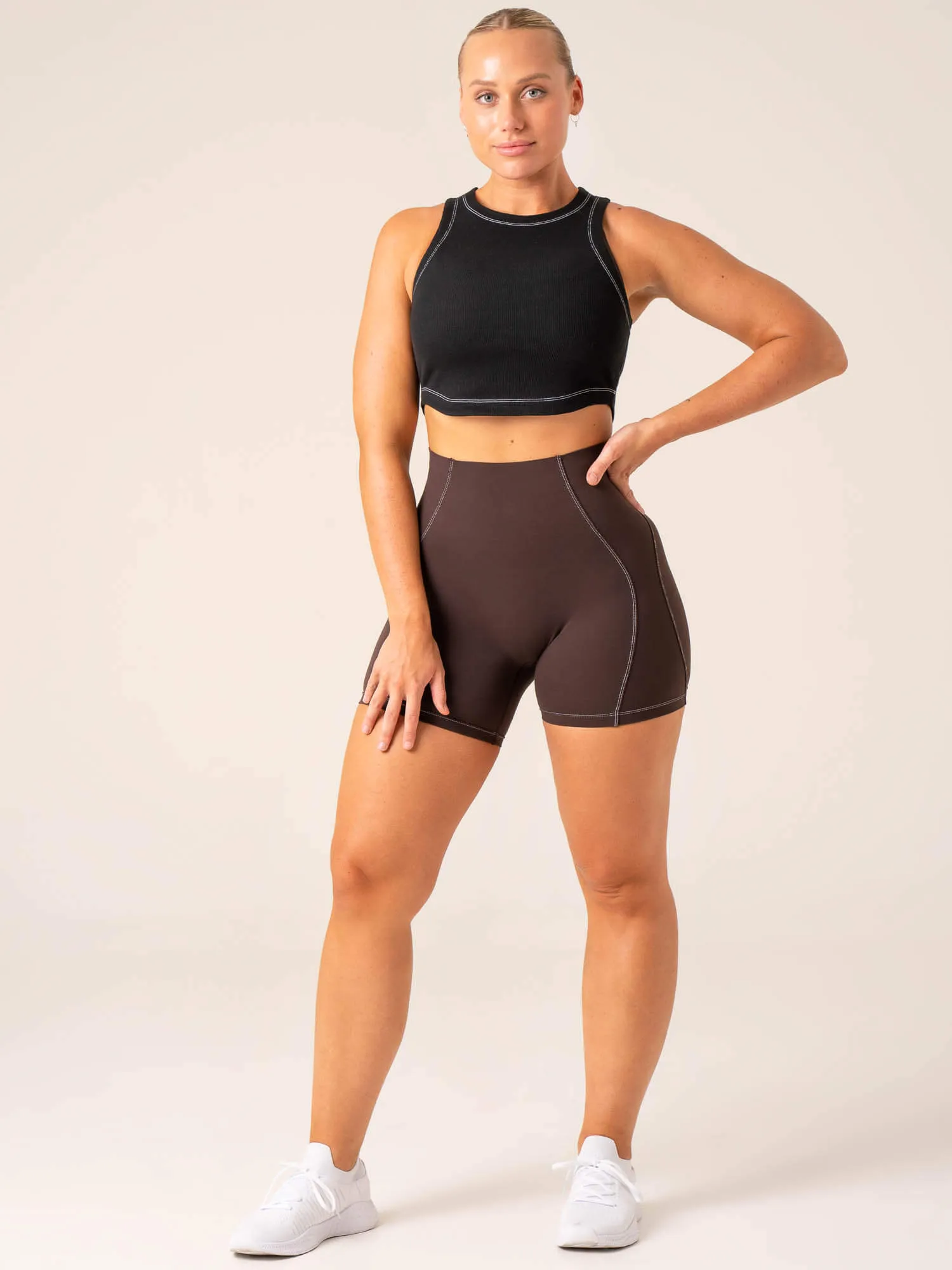 Stride Rib Tank - Black sold by Ryderwear product image thumbnail 5