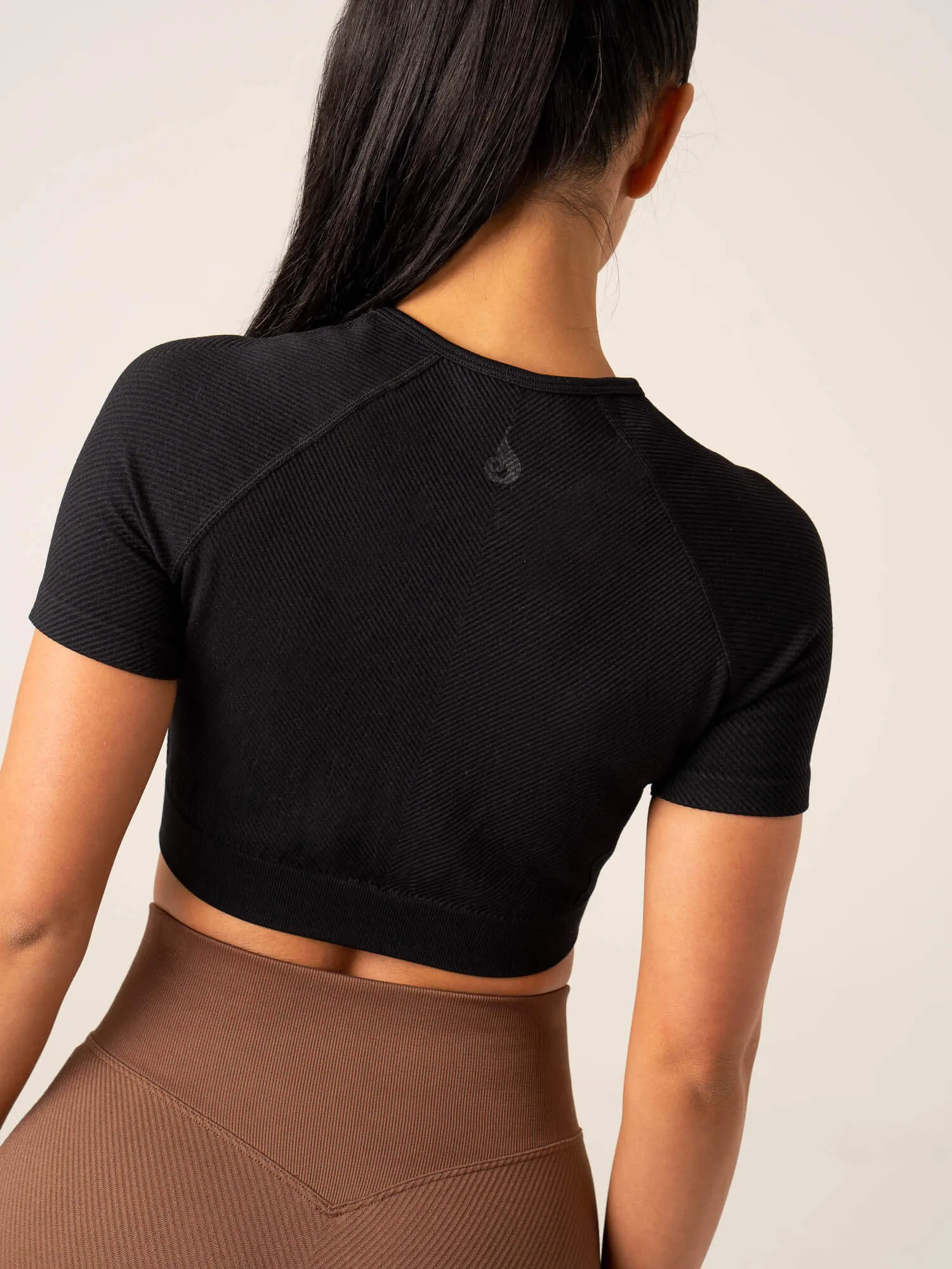 Circuit Rib Seamless T-Shirt - Black sold by Ryderwear product image thumbnail 5