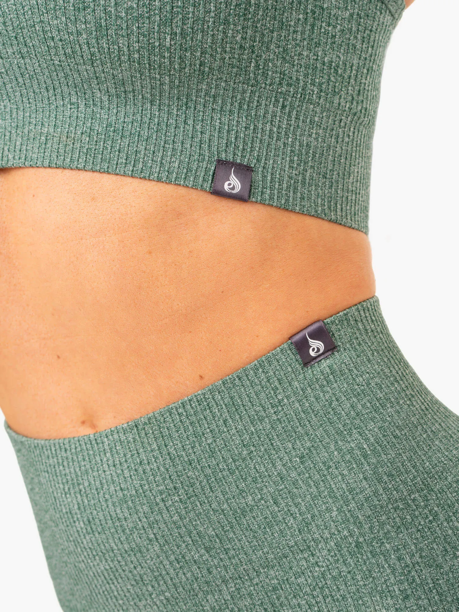 Rib Seamless Sports Bra - Green Marl sold by Ryderwear product image thumbnail 4