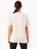 Boyfriend Longline T-Shirt - Snow Grey sold by Ryderwear
