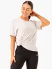 Boyfriend Longline T-Shirt - Snow Grey sold by Ryderwear
