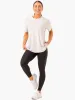 Boyfriend Longline T-Shirt - Snow Grey sold by Ryderwear