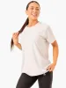 Boyfriend Longline T-Shirt - Snow Grey sold by Ryderwear