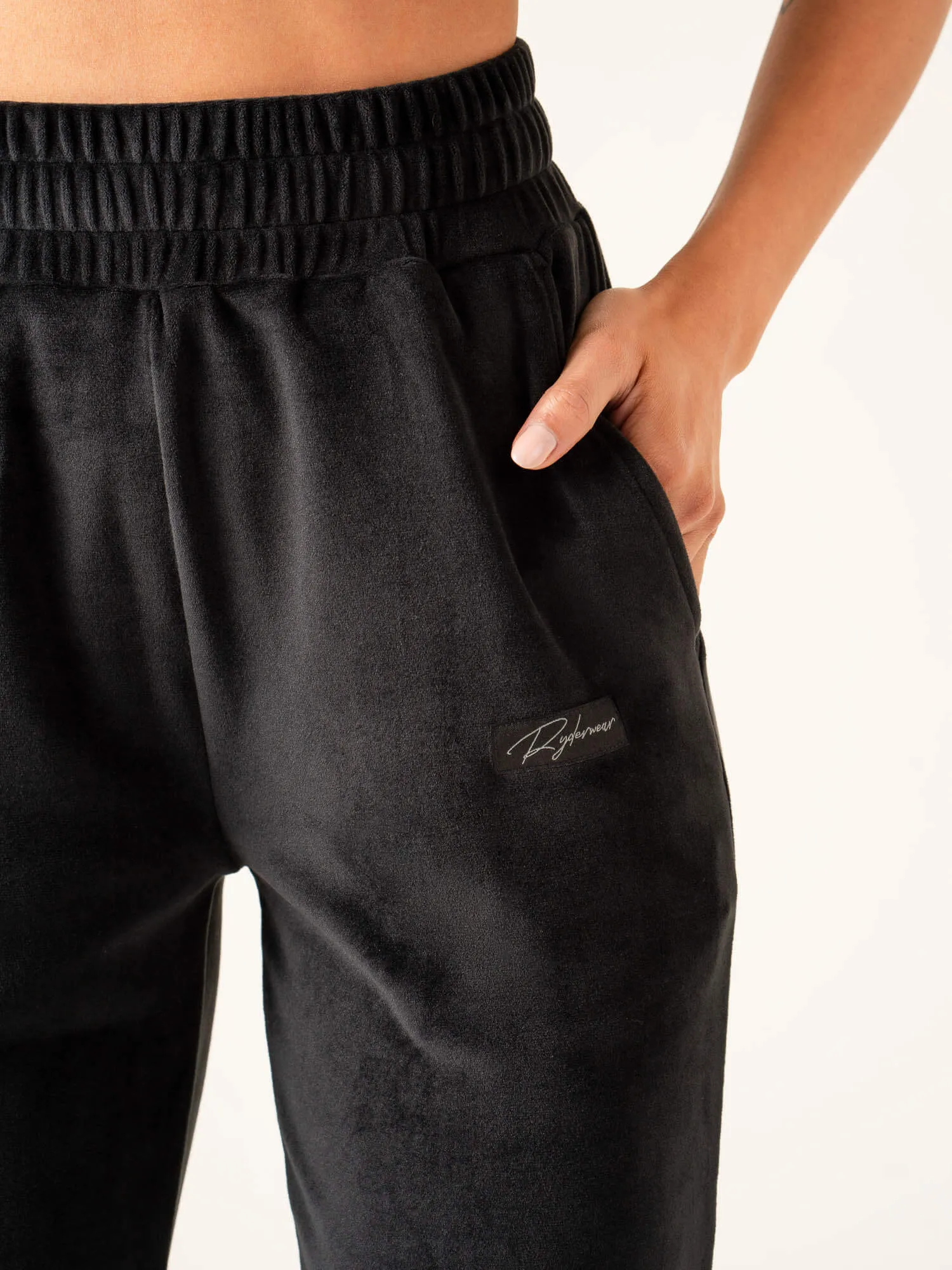 Velour Track Pant - Black sold by Ryderwear product image thumbnail 4