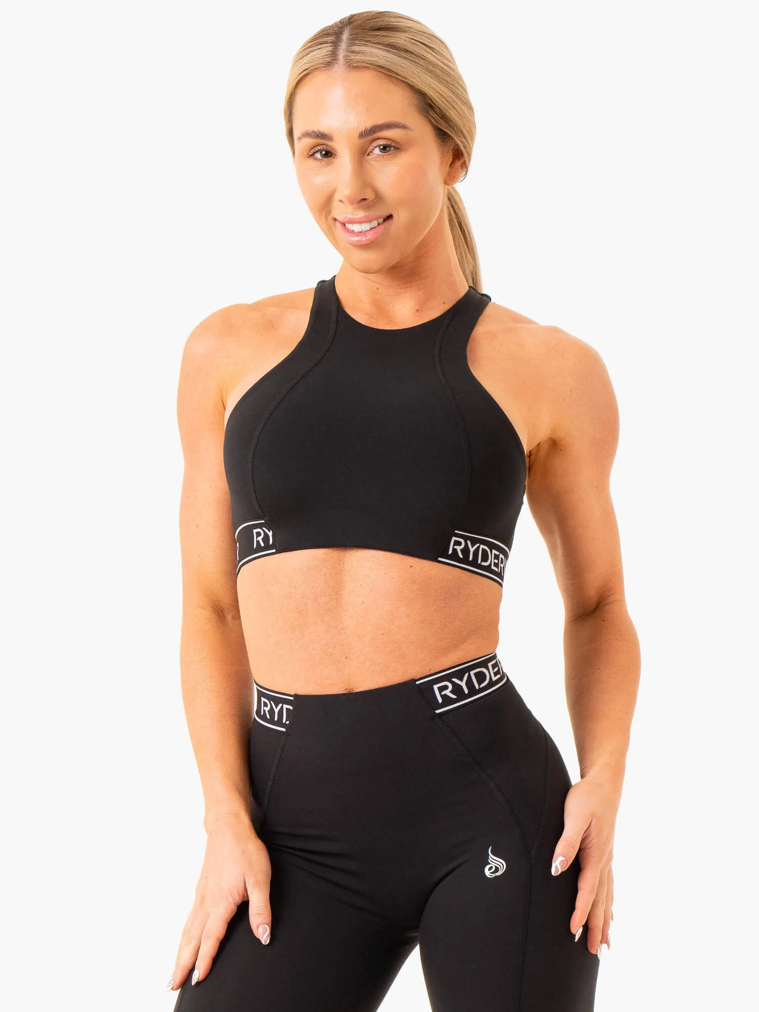 Level Up High Impact Sports Bra - Black sold by Ryderwear