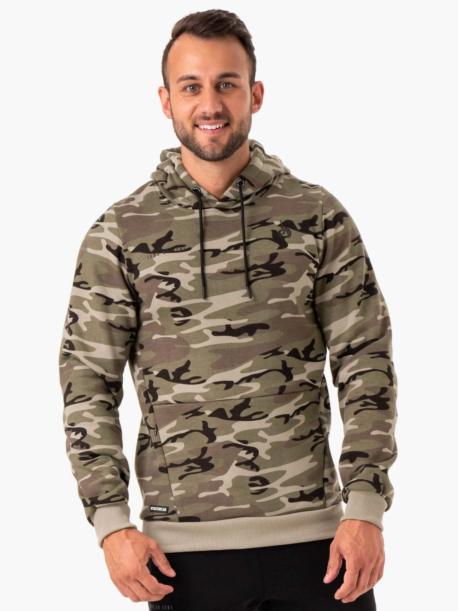 Camo Tech Pullover Hoodie - Khaki Camo sold by Ryderwear