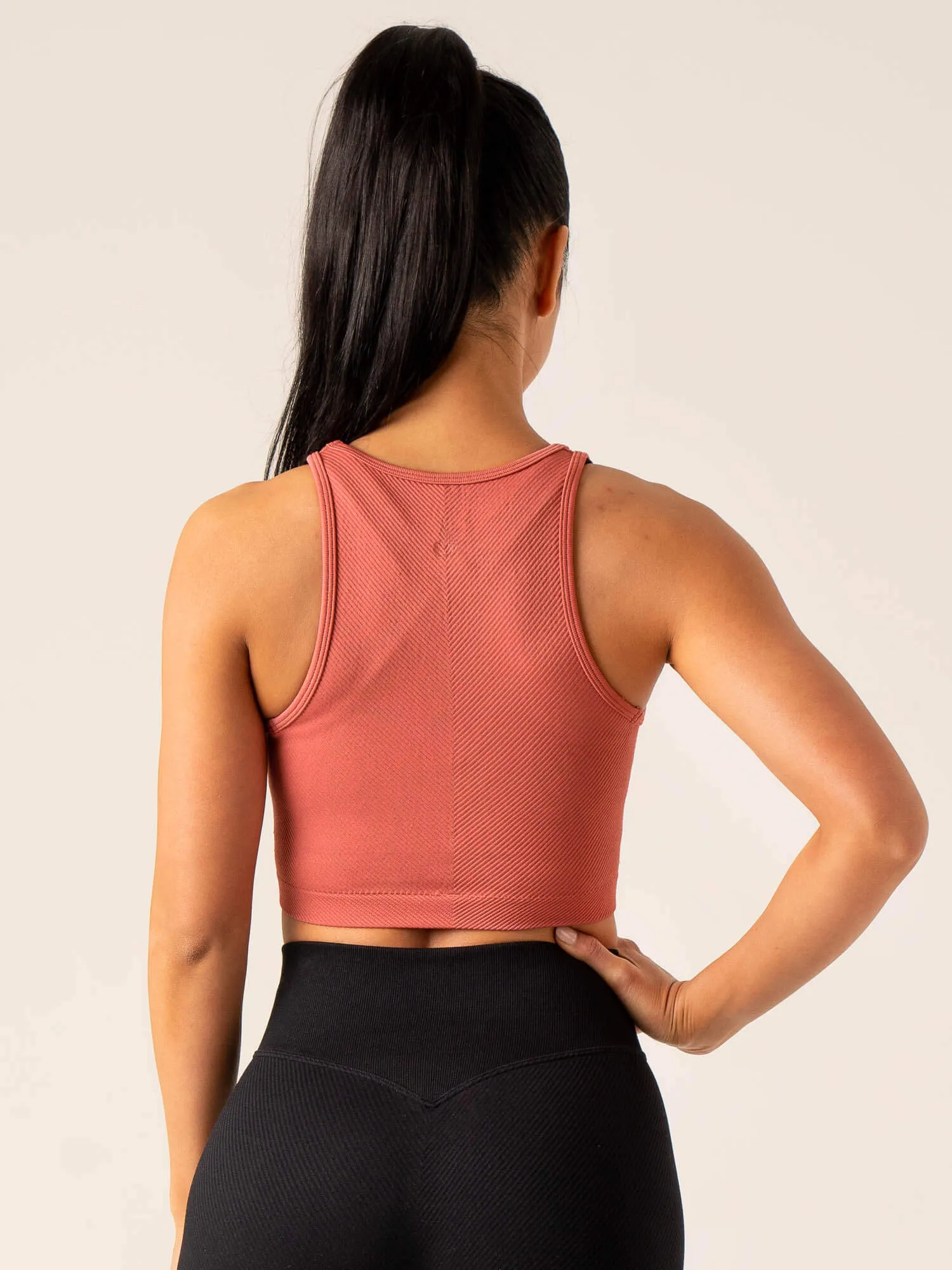 Circuit Rib Seamless Tank - Dusty Red sold by Ryderwear product image thumbnail 4