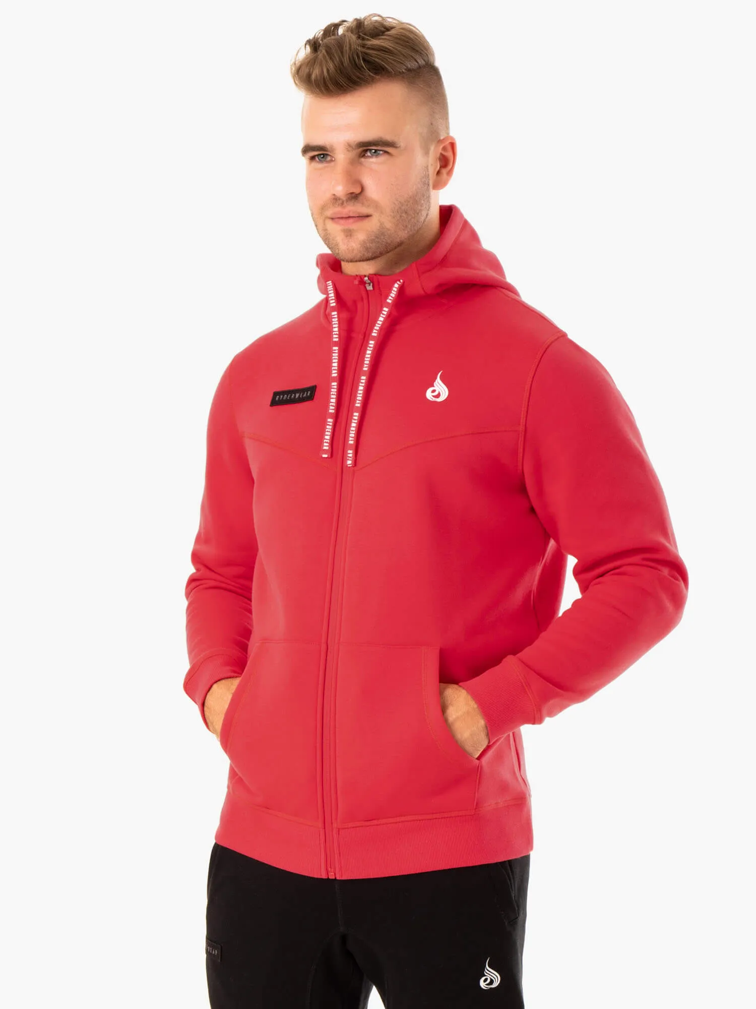 Recharge Zip Up Hoodie - Red sold by Ryderwear
