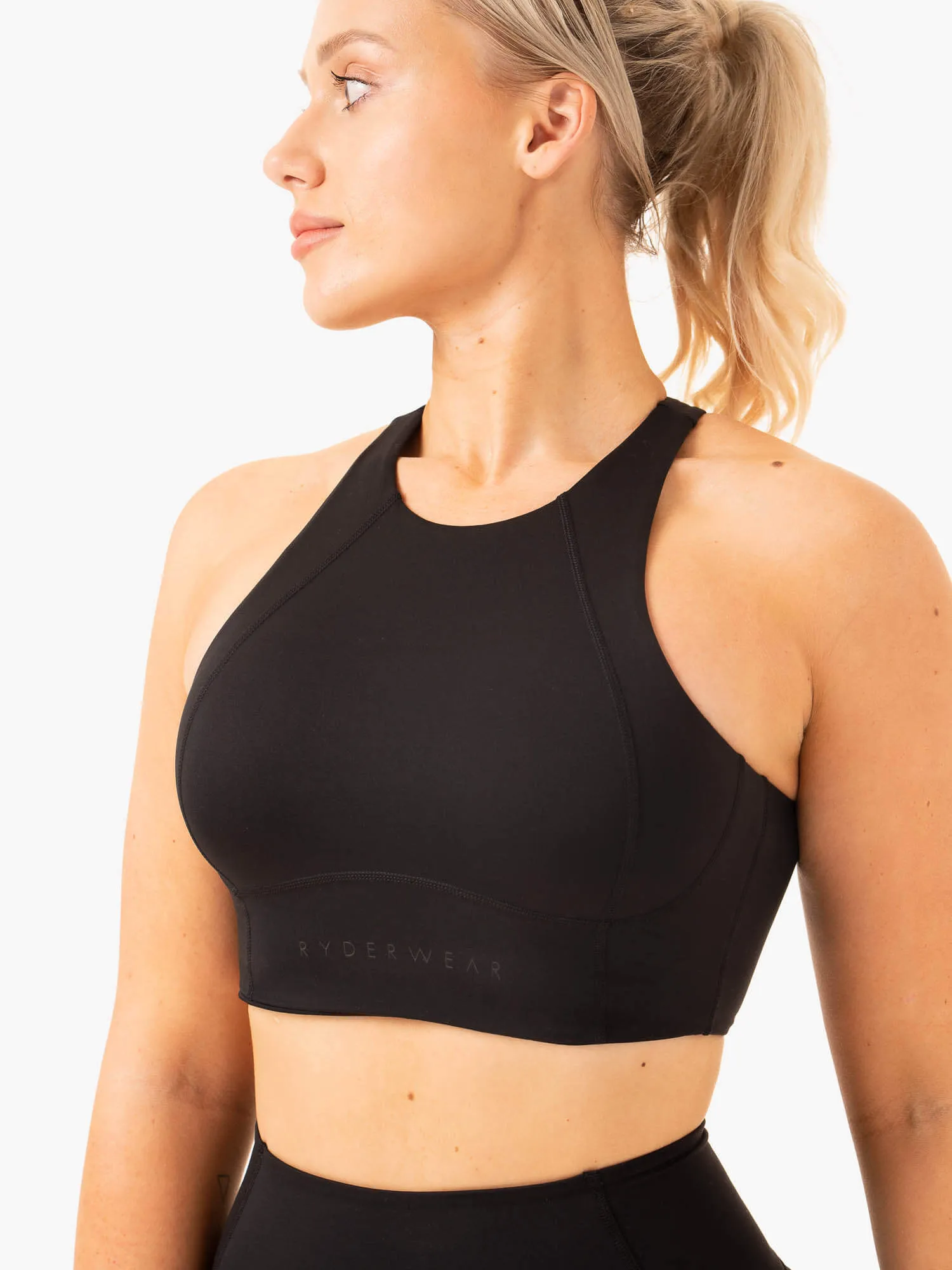NKD Frame Long Line Sports Bra - Black sold by Ryderwear product image thumbnail 5