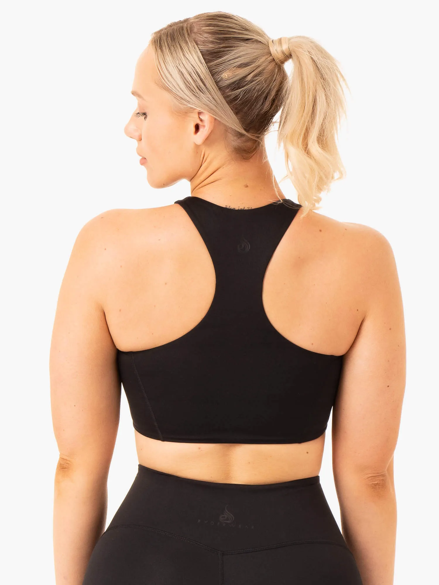 NKD Frame Long Line Sports Bra - Black sold by Ryderwear product image thumbnail 3