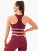 Freestyle Seamless Longline Sports Bra - Burgundy sold by Ryderwear