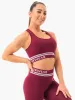 Freestyle Seamless Longline Sports Bra - Burgundy sold by Ryderwear