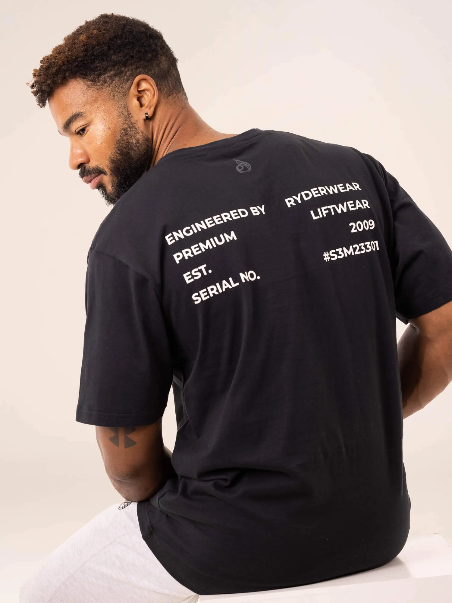 Industry Oversized T-Shirt - Black sold by Ryderwear product image thumbnail 2