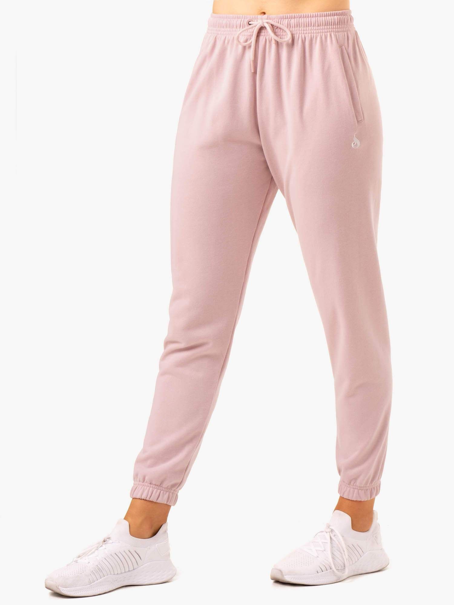 Off-Duty Fleece Track Pants - Rose Marl sold by Ryderwear