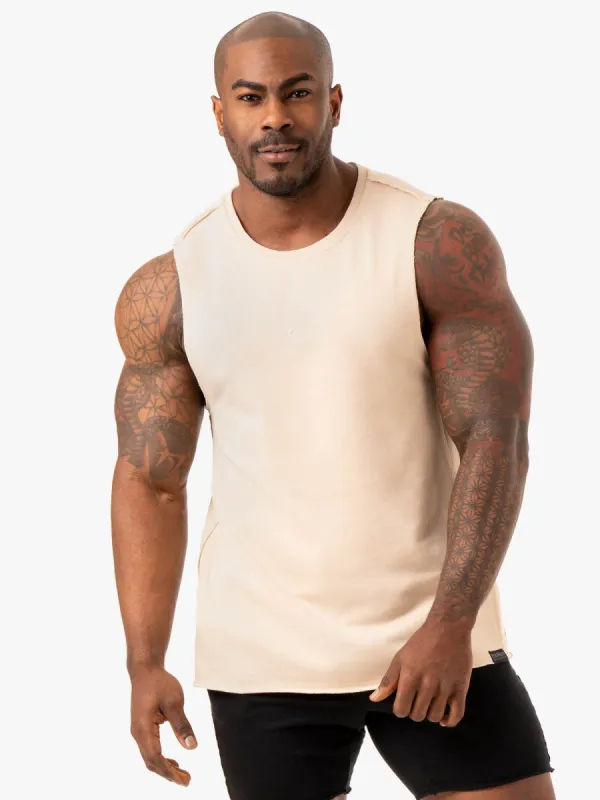 Force Fleece Tank - Sand sold by Ryderwear