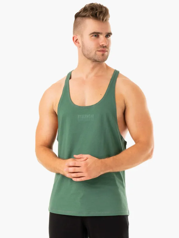 Limitless Stringer T-Back - Forest Green sold by Ryderwear