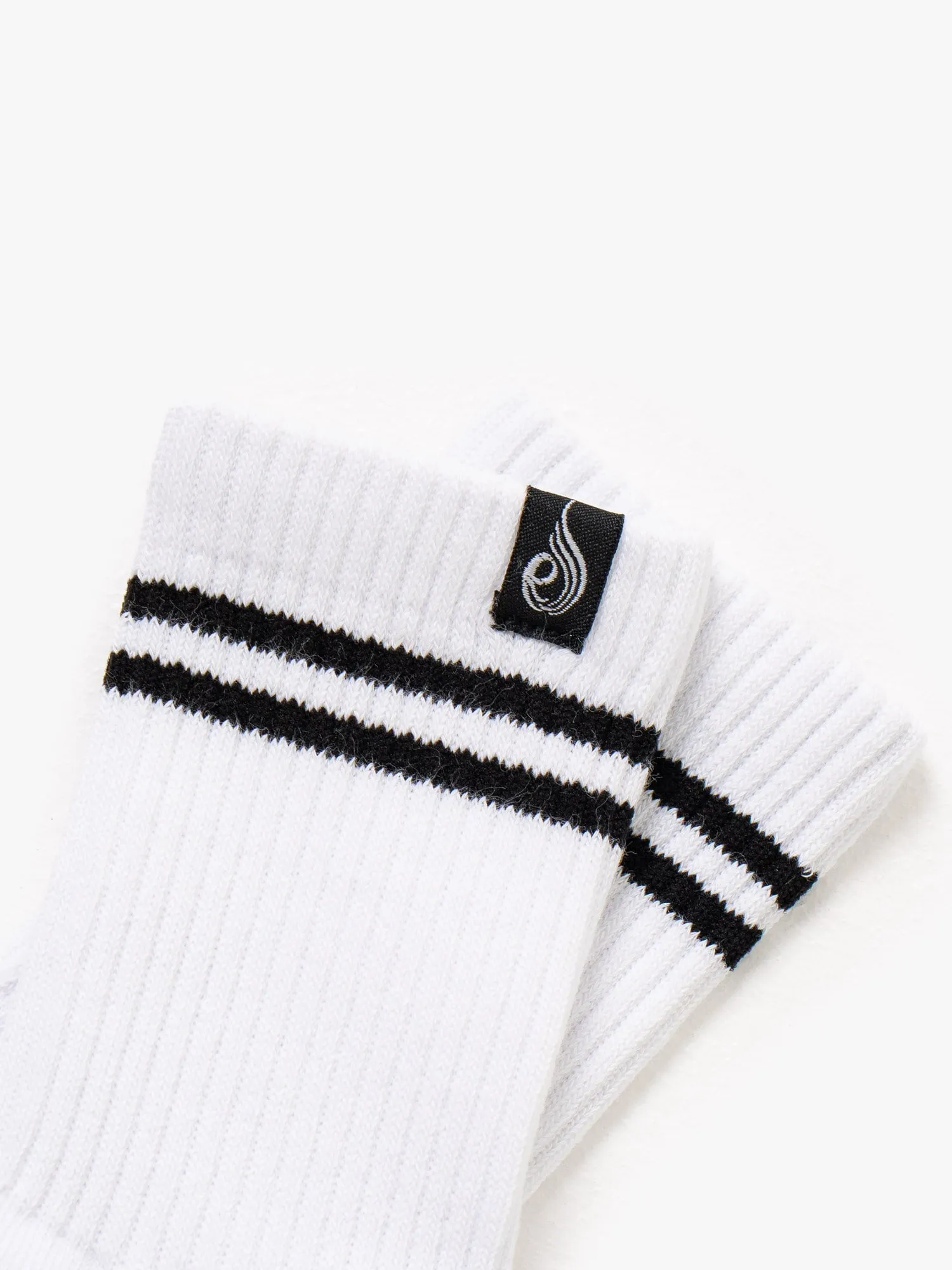 Stripe Crew Socks 2 Pack - White sold by Ryderwear product image thumbnail 2