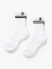 Stripe Crew Socks 2 Pack - White sold by Ryderwear
