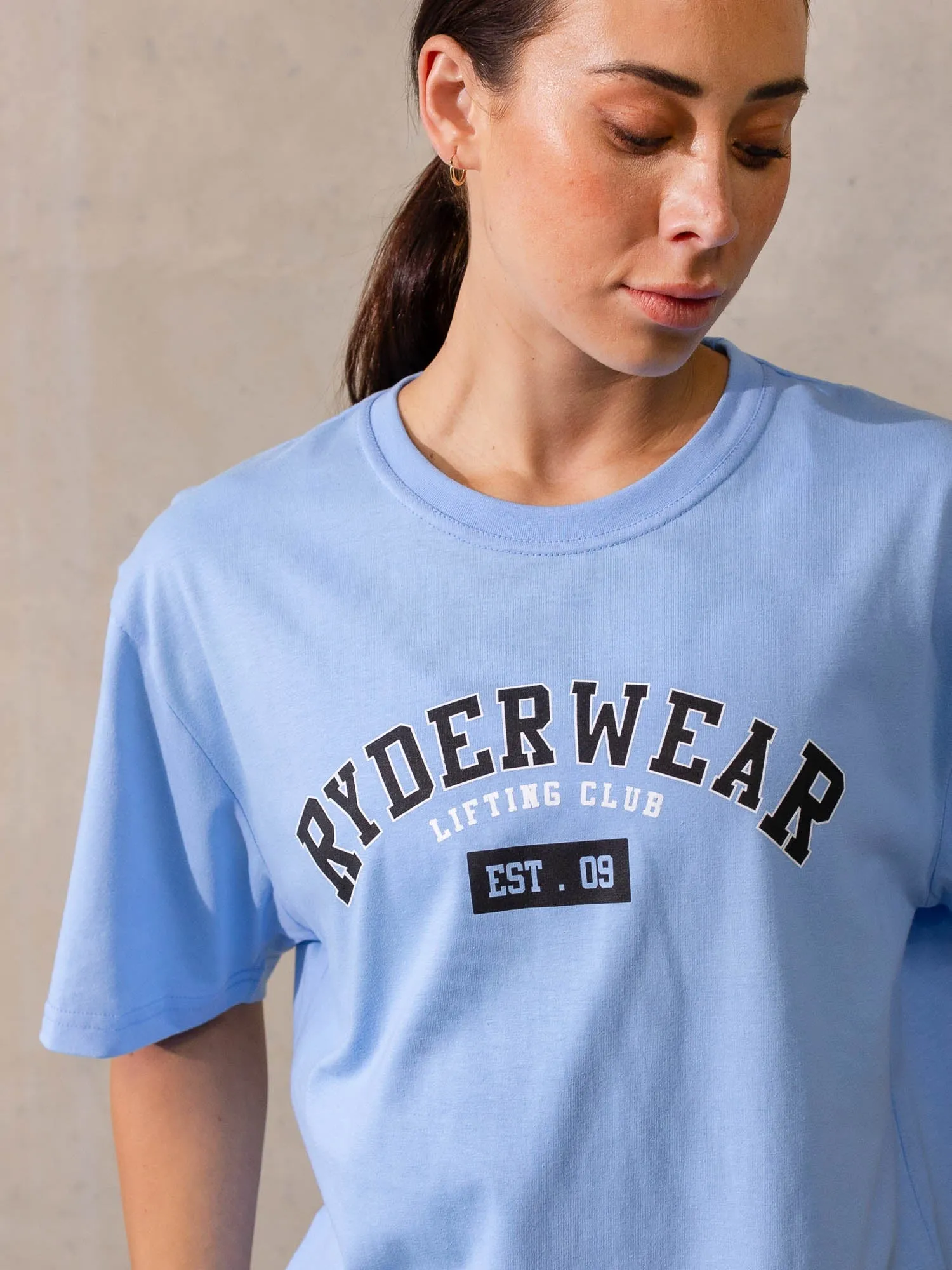 Varsity Oversized T-Shirt - Sky Blue sold by Ryderwear product image thumbnail 2