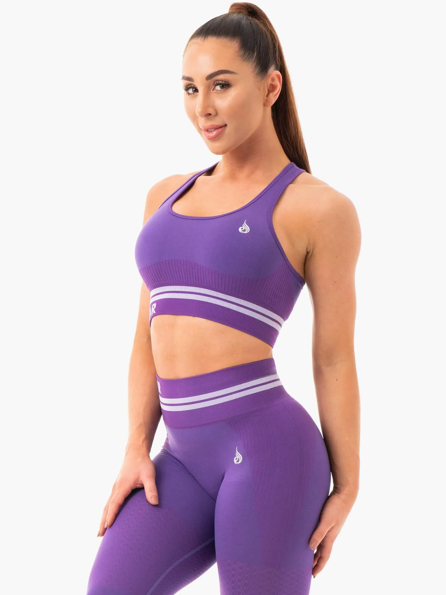 Freestyle Seamless Longline Sports Bra - Purple sold by Ryderwear product image thumbnail 3