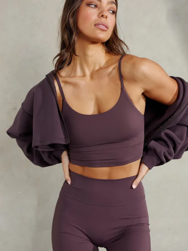 NKD Embody Tank Bra - Plum sold by Ryderwear