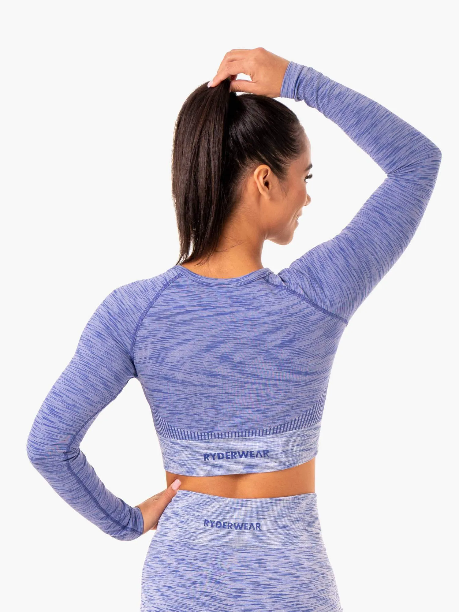 Evolve Seamless Long Sleeve Top - Blue sold by Ryderwear product image thumbnail 2