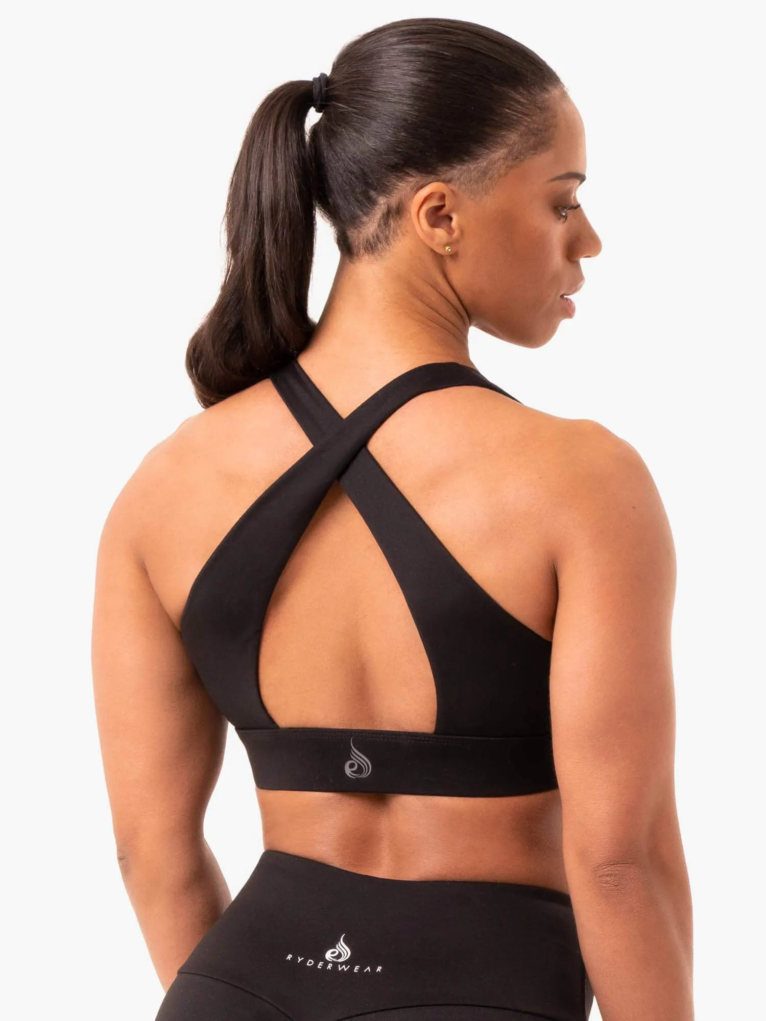 Staples Cross Over Sports Bra - Black sold by Ryderwear product image thumbnail 2