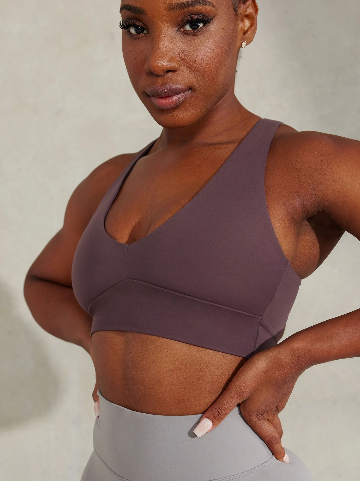 NKD Embody Sports Bra - Plum sold by Ryderwear