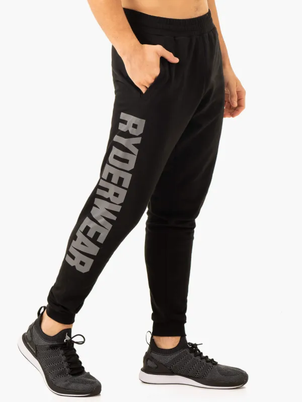 Heritage Fleece Track Pants - Black sold by Ryderwear