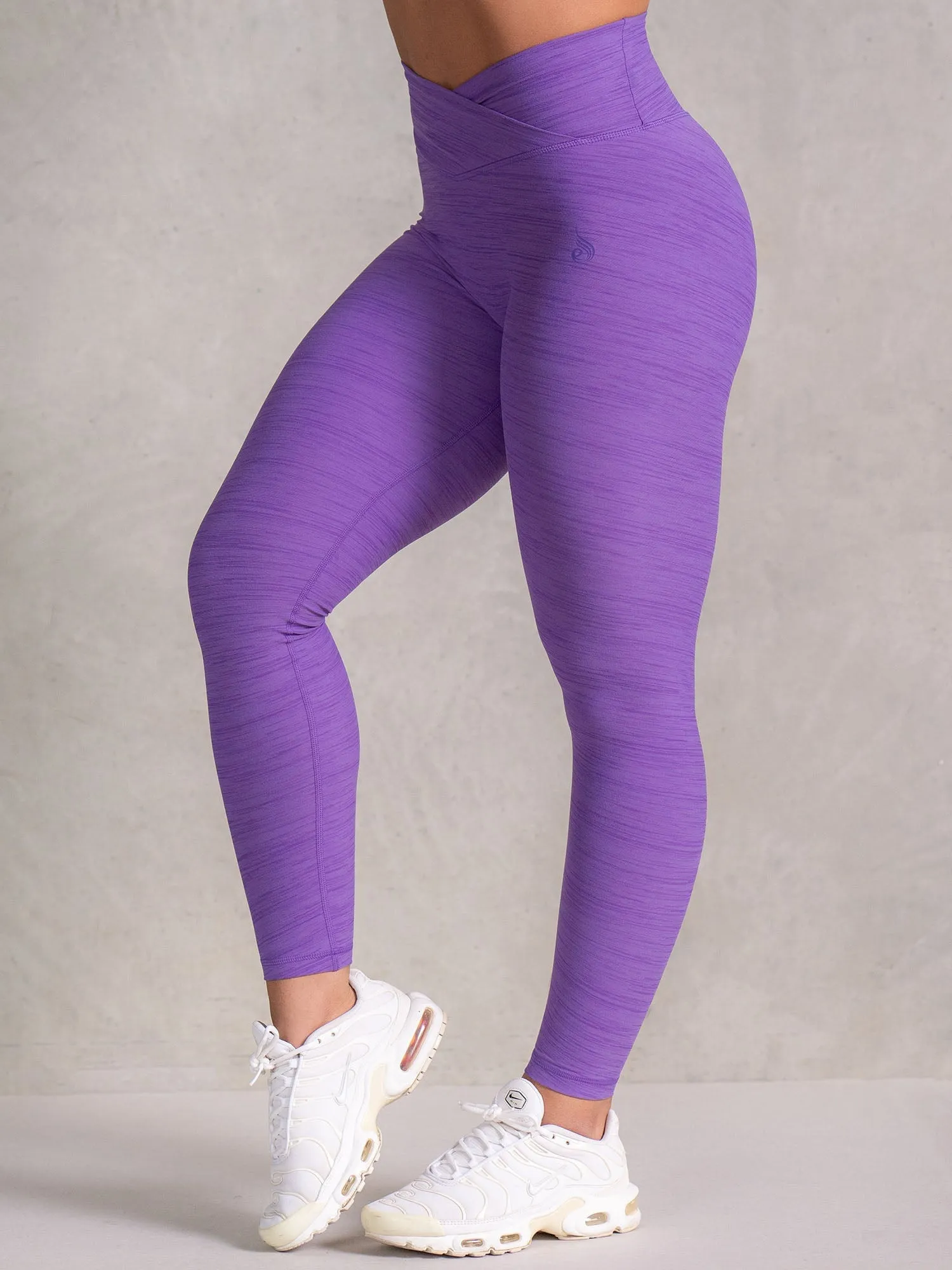 Icon Cross Over Scrunch Leggings - Violet Marl sold by Ryderwear product image thumbnail 2