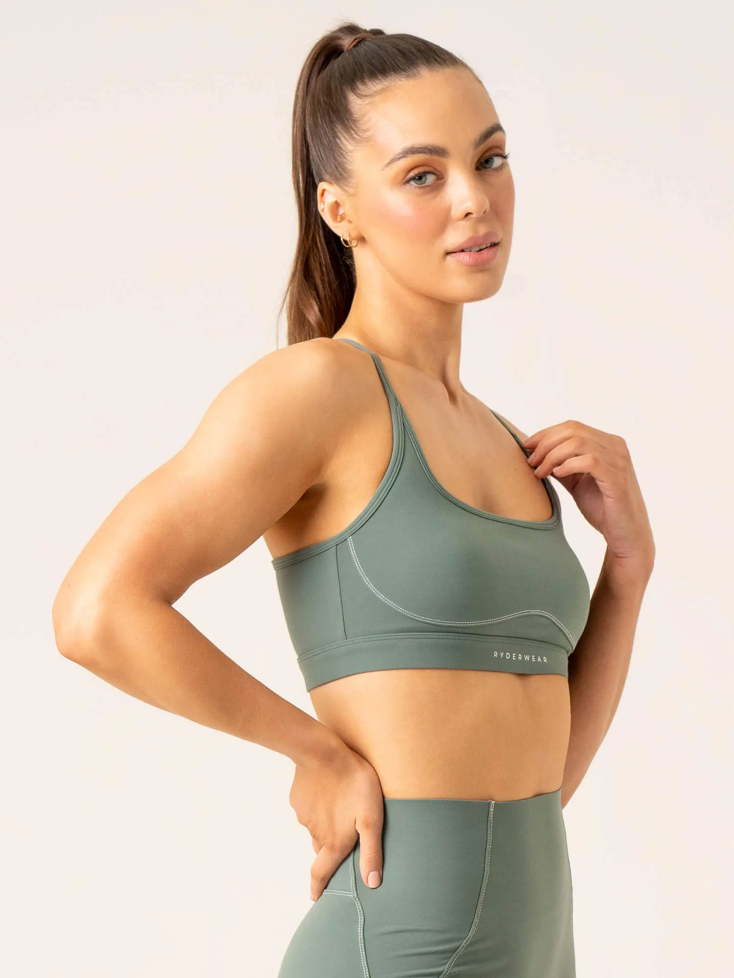 Stride Sports Bra - Sage sold by Ryderwear product image thumbnail 3