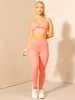 NKD Stonewash Crossover Scrunch Leggings - Coral Stonewash sold by Ryderwear