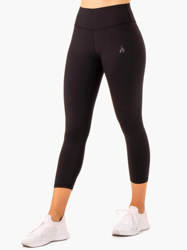 Movement High Waisted 7/8 Pocket Leggings - Black sold by Ryderwear