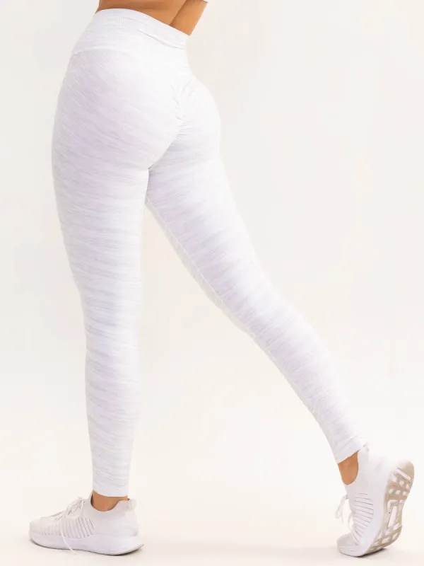 Activate Cross Over Scrunch Leggings - Snow Grey Marl sold by Ryderwear