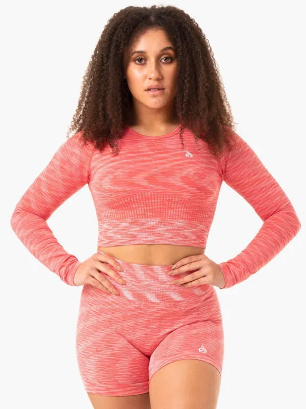 Evolve Seamless Long Sleeve Top - Coral sold by Ryderwear