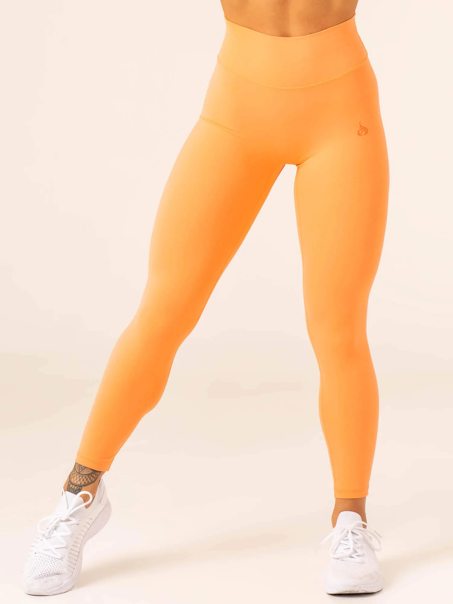 NKD High Waisted Scrunch Leggings - Orange Sherbet sold by Ryderwear product image thumbnail 4