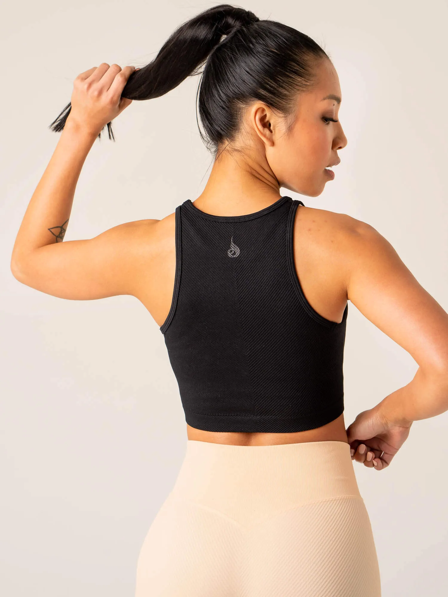 Circuit Rib Seamless Tank - Black sold by Ryderwear product image thumbnail 2