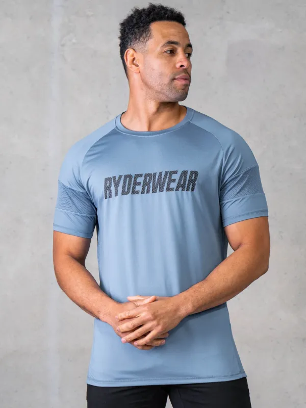 Flex Mesh T-Shirt - Indigo Blue sold by Ryderwear