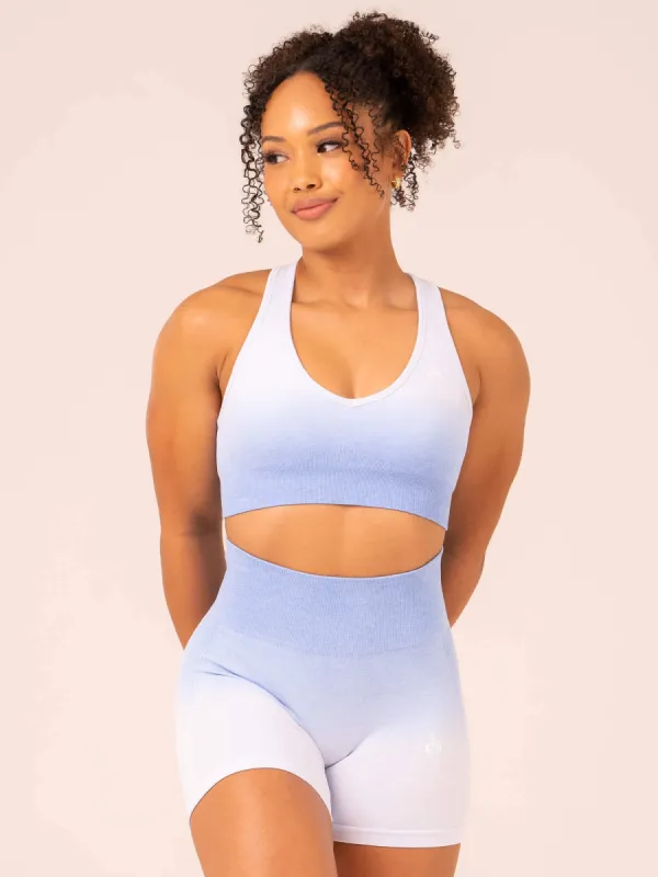 Ombre Seamless Sports Bra - Cornflower Blue Ombre sold by Ryderwear